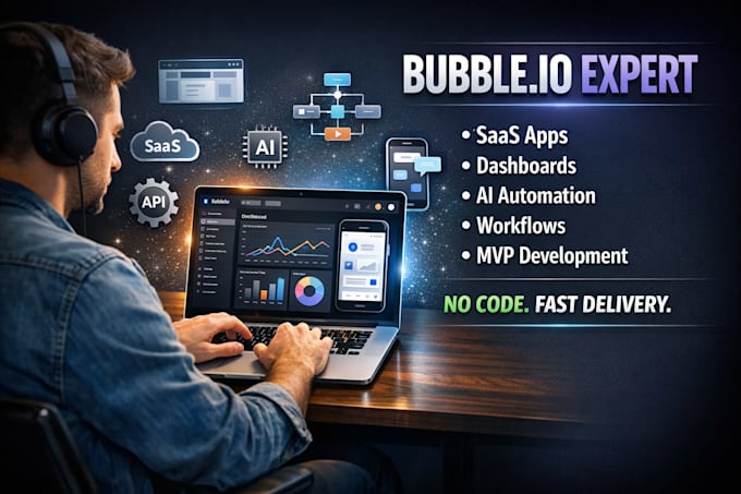 create bubble io mvp, dashboards, automation, and web apps without code