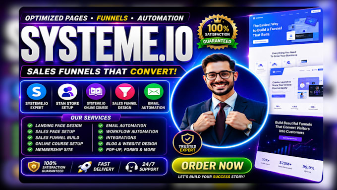 build systeme io sales funnel, systeme io website systeme io landing page
