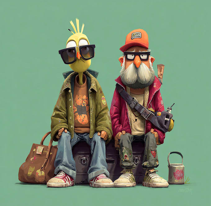 draw artistic cartoon characters