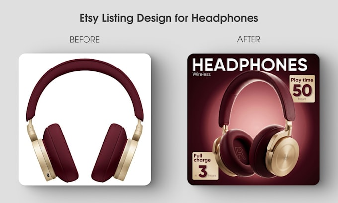 create a high converting amazon and etsy listing design