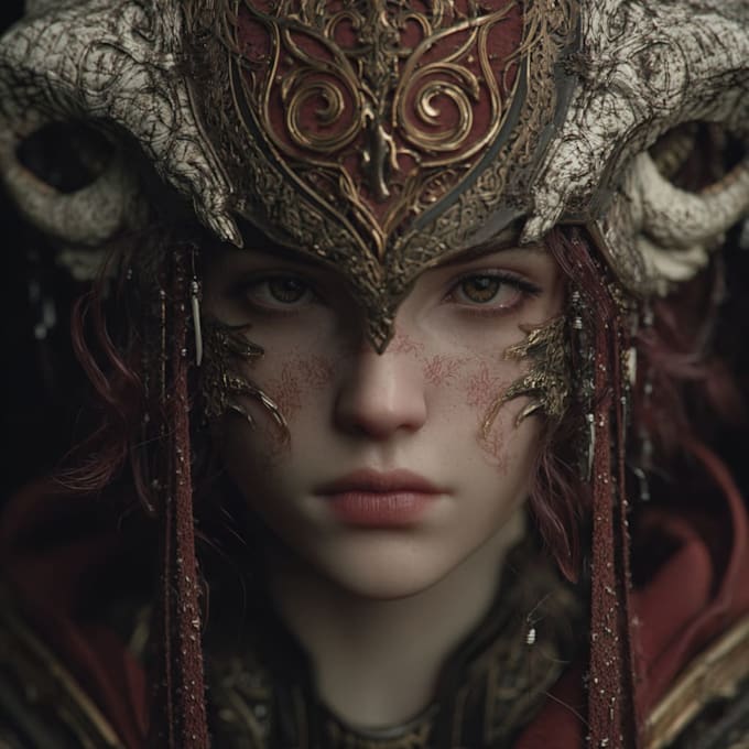 paint a dark fantasy portrait
