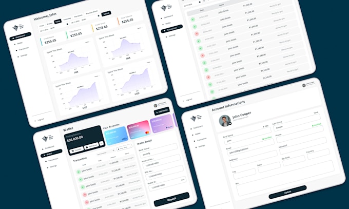 Design awesome ui ux for dashboard, web app, saas and admin panel by ...