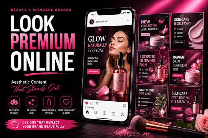 design aesthetic instagram posts and carousels