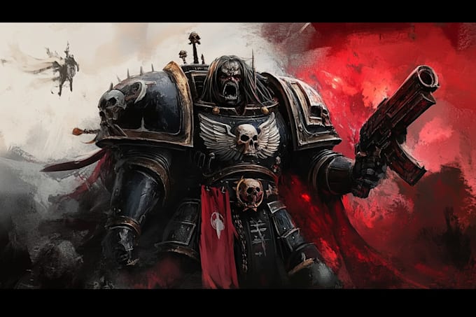 design premium warhammer illustration bundle for collectors