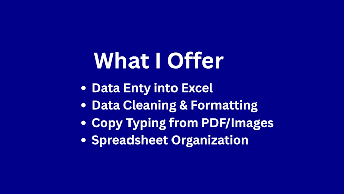 do fast and accurate excel data entry and spreadsheet management