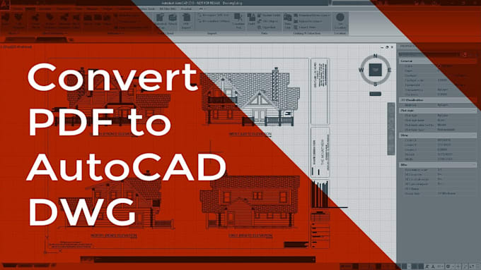 convert PDF or image to autocad dwg 2d and 3d professionally