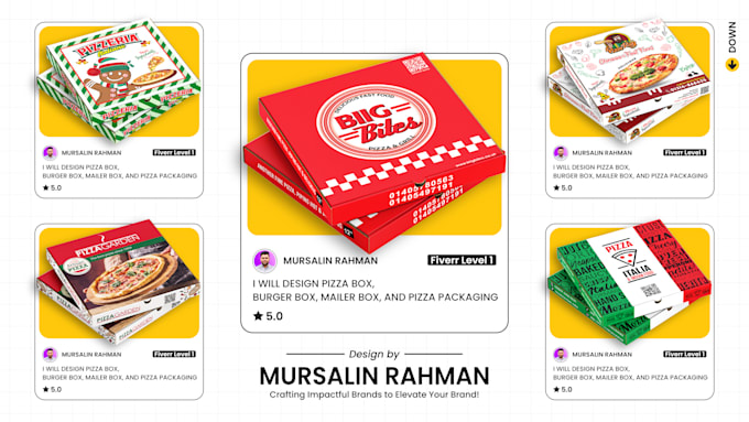 design pizza box burger box mailer box and packaging design