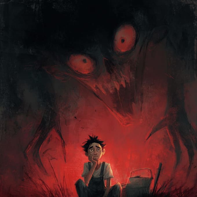 draw a horror illustration