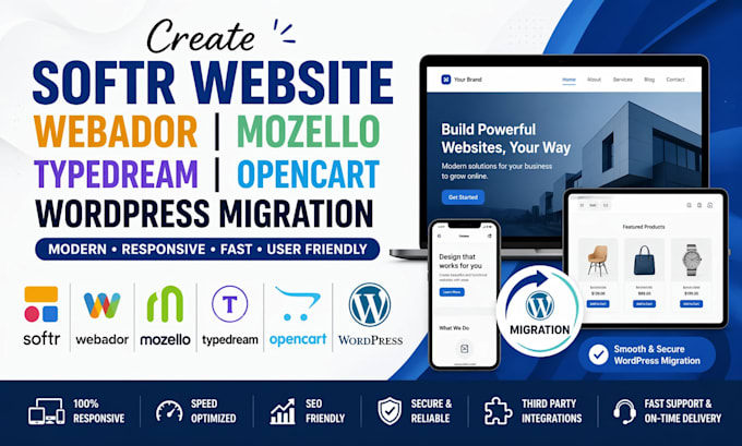 create softr website webador mozello typedream opencart  wordpress migration