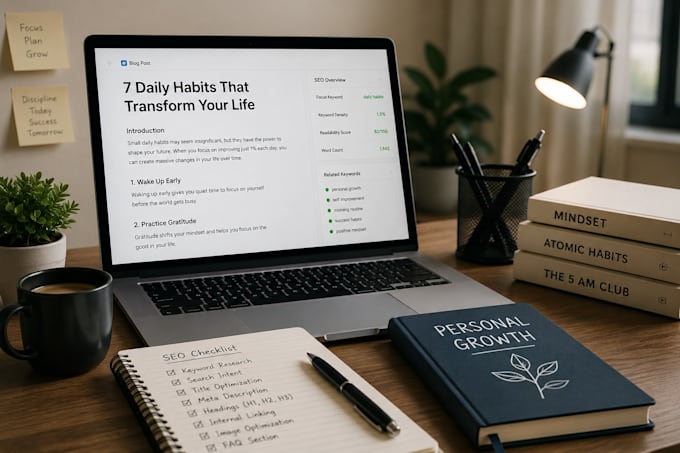 write SEO personal development articles