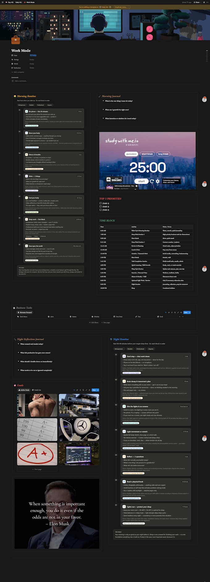 create a custom notion productivity workspace for you