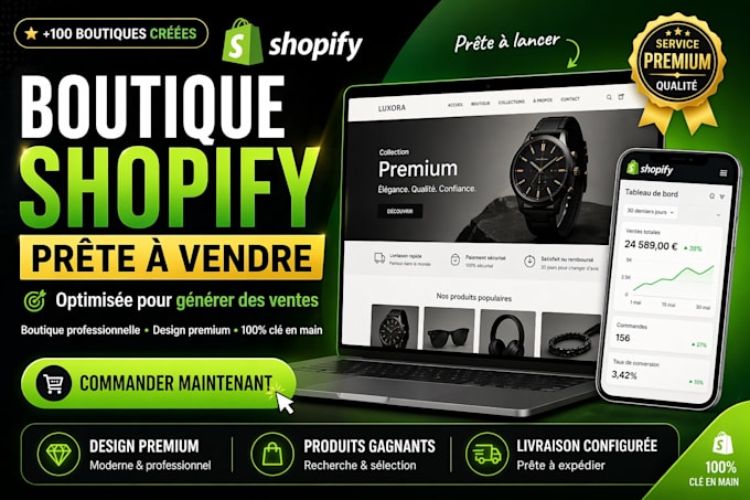 creation des boutique shopify en dropshipping