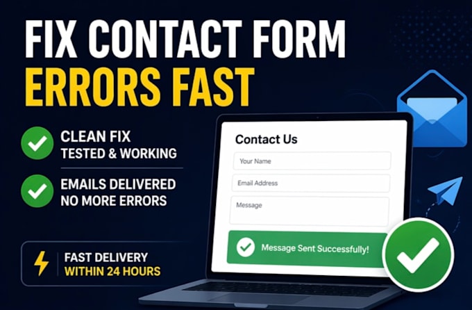 fix contact form not sending emails or submission on any website