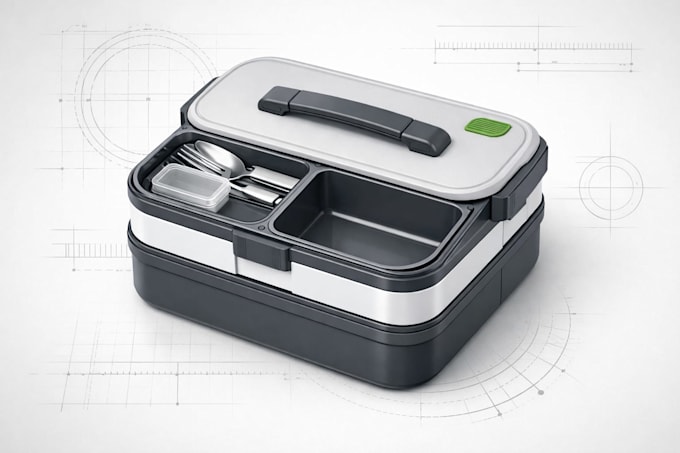 design lunch boxes containers spice racks fridge bins product cad development