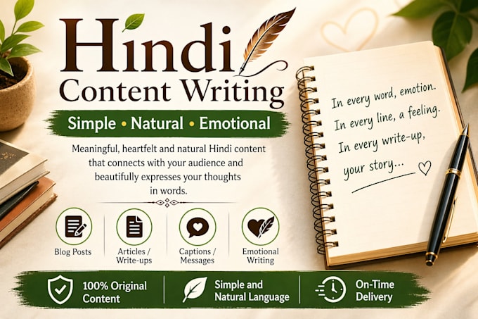 write simple and meaningful hindi content in natural tone
