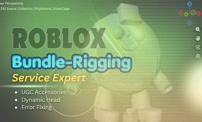 create brainrot character model with complete bundle rigging