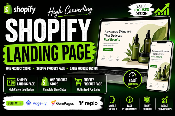 design shopify landing page shopify product page using pagefly gempages replo