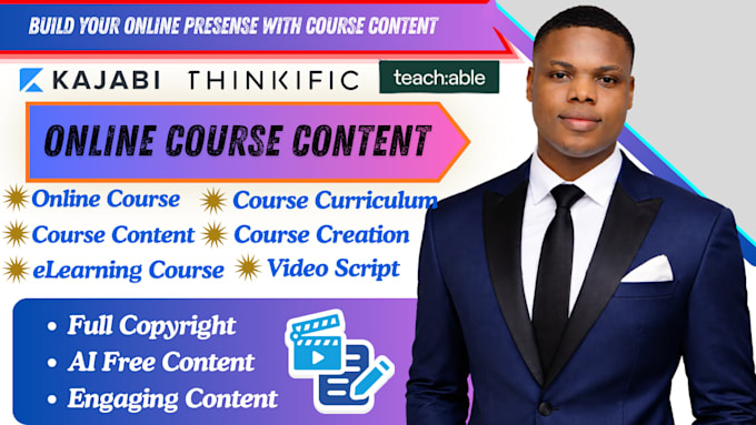 write course content,  course creation, online course, course development