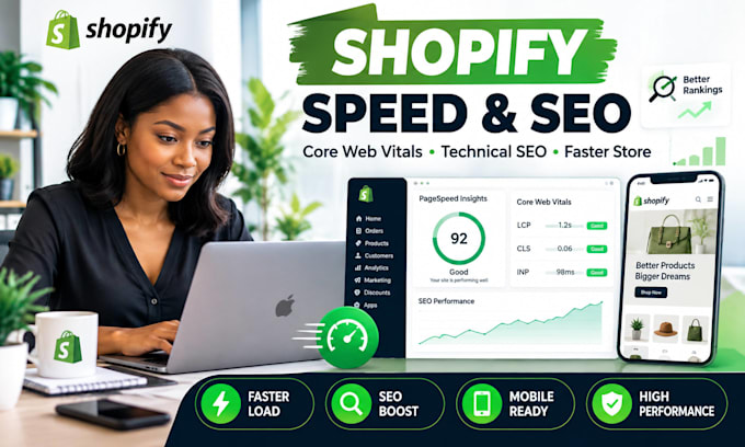 optimize shopify speed, technical SEO and core web vitals