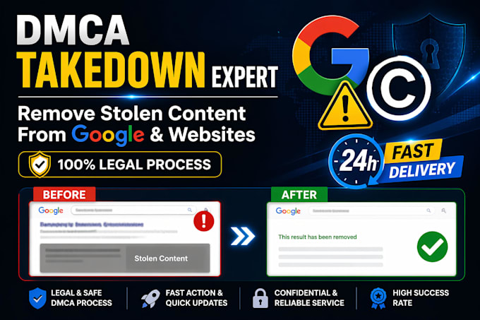 remove stolen content from google websites dmca takedown