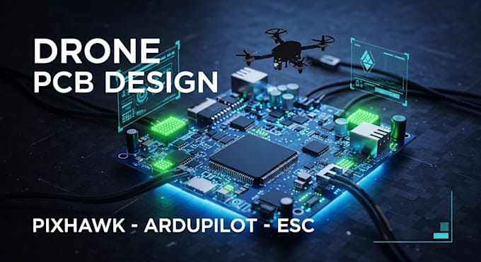 drone flight controller pcb for ardupilot, pixhawk and skybrush, esc compatible