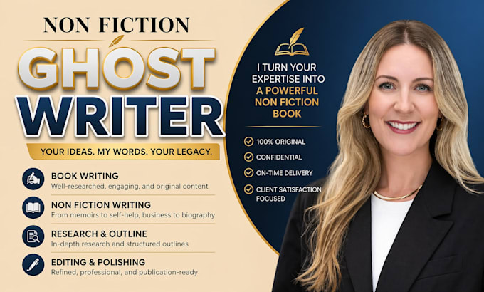professionally ghostwrite non fiction book writer, ebook ghostwriter