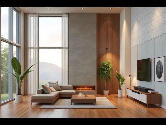 design interior, exterior, and landscape with realistic render