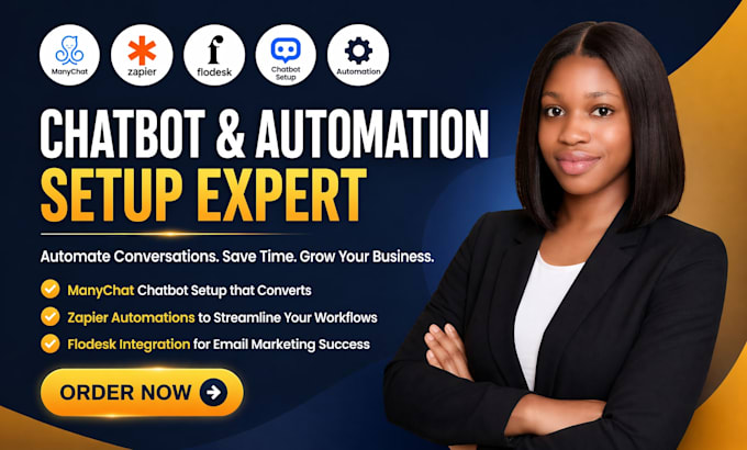 setup manychat chatbot zapier automation flodesk integration chatbot setup