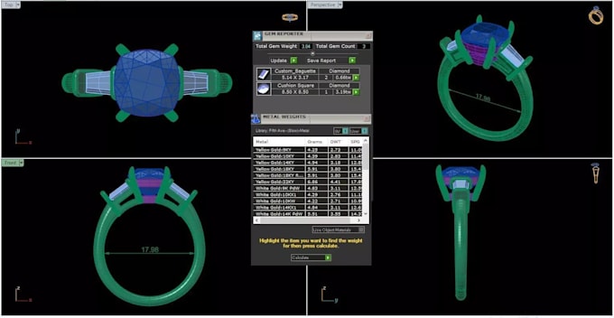 do a custom jewelry cad design and 3d cad jewelry rendering