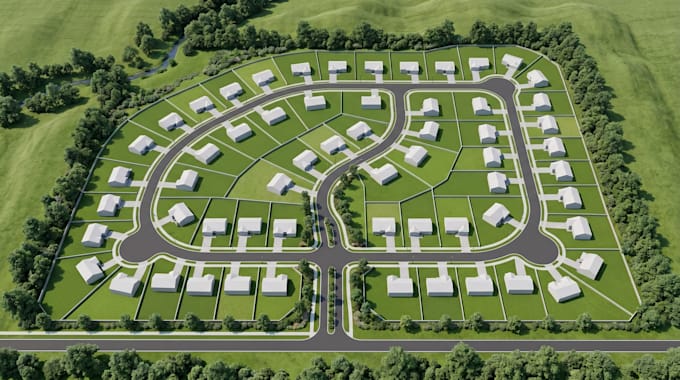 design parcel map, subdivision plan, plot plan and 2d 3d site plan rendering