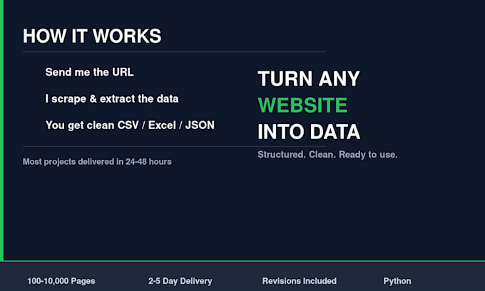 scrape any website and extract data with python