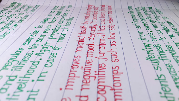 provide professional and neat handwriting for all services