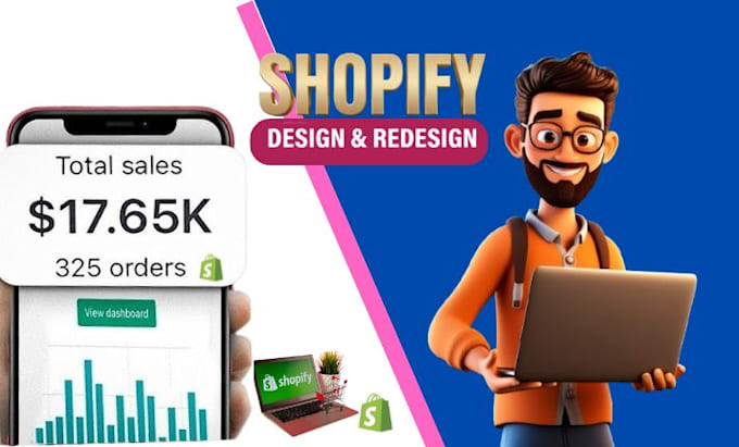design shopify store, redesign website, dropship product