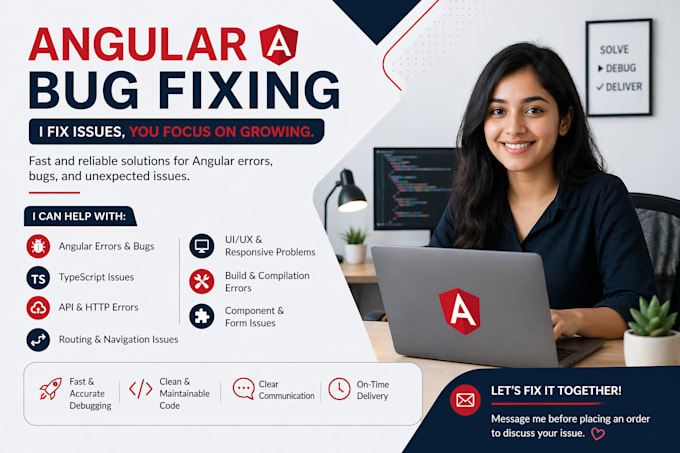 fix angular errors, bugs and typescript issues quickly