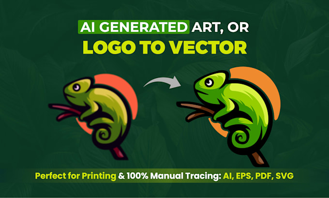 convert ai generated logo or image to a print ready vector