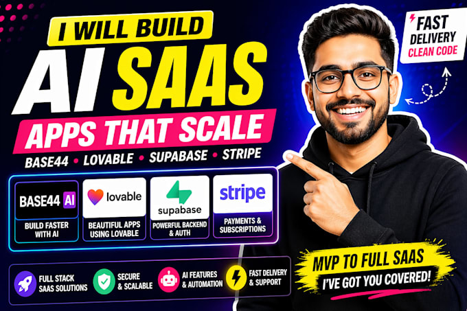 build ai saas apps with base44 base44 ai lovable, supabase  stripe integration