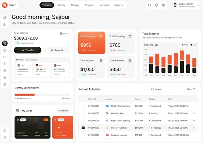 develop custom web application, dashboard, API using PHP laravel