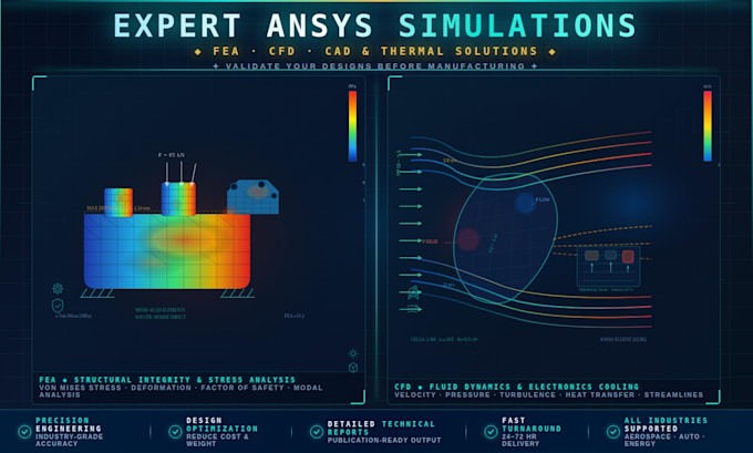 do 3d cad modeling, fea analysis, and cfd simulation in ansys