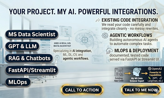 integrate openai, huggingface or langchain ai into your existing python project