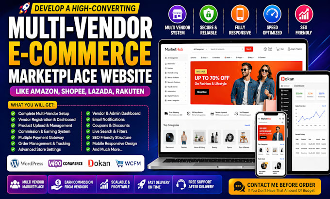develop multi vendor ecommerce marketplace website
