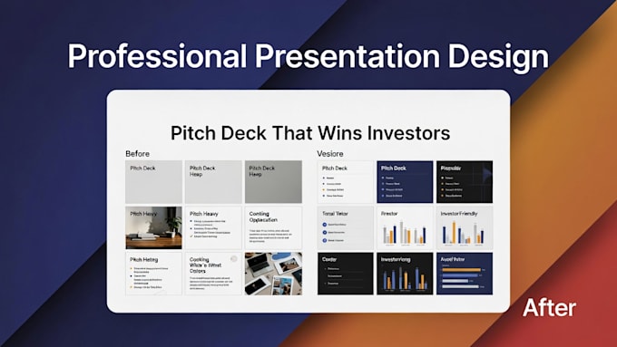 do professional presentation design, pitch deck, power point slides