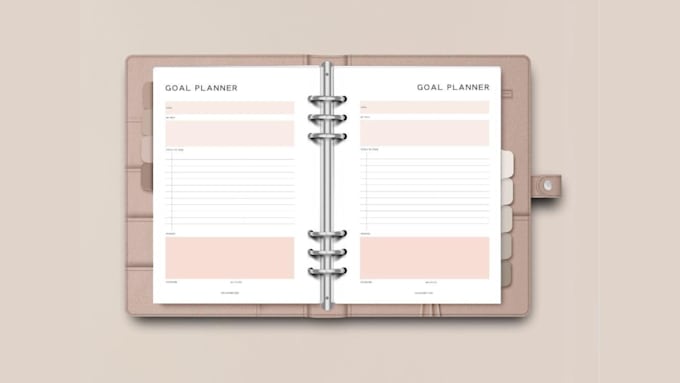 design a minimalist digital etsy planner, journal and calender design