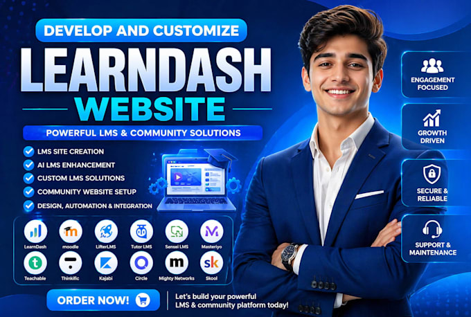 build wordpress lms website with tutor lms pro, learndash buddyboss, masterstudy