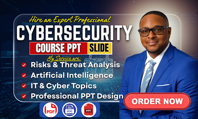 cybersecurity PPT slides, course presentation, training and powerpoint design