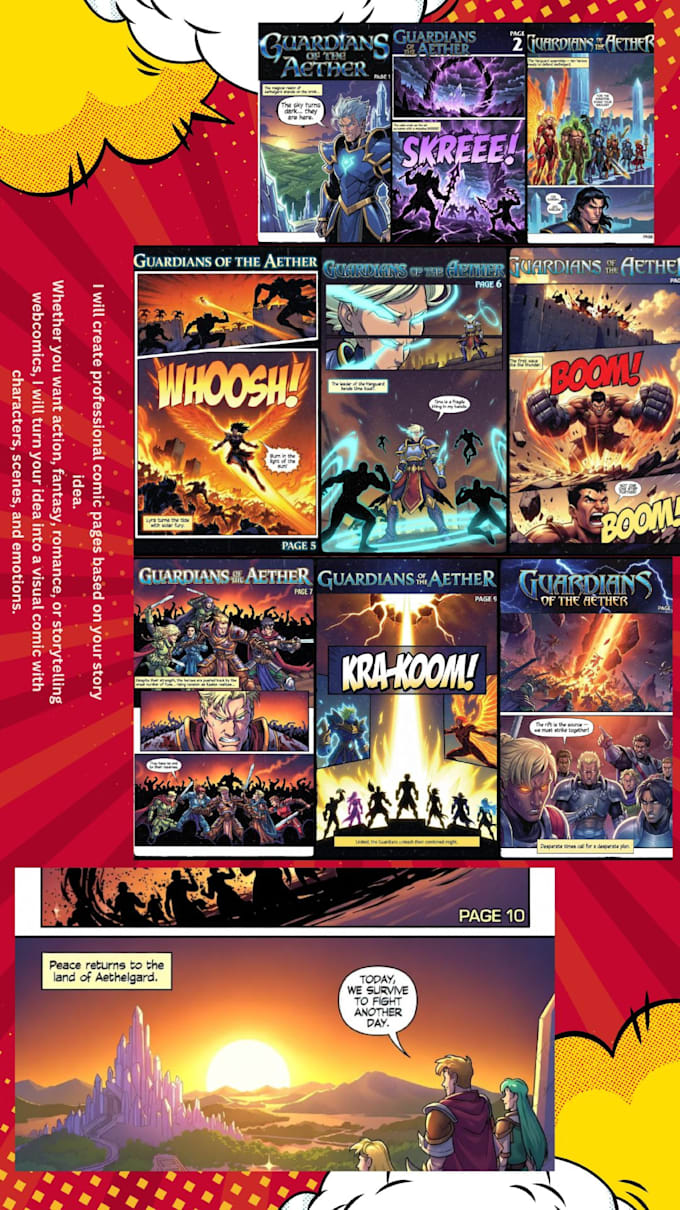 write comic book scripts with panel descriptions