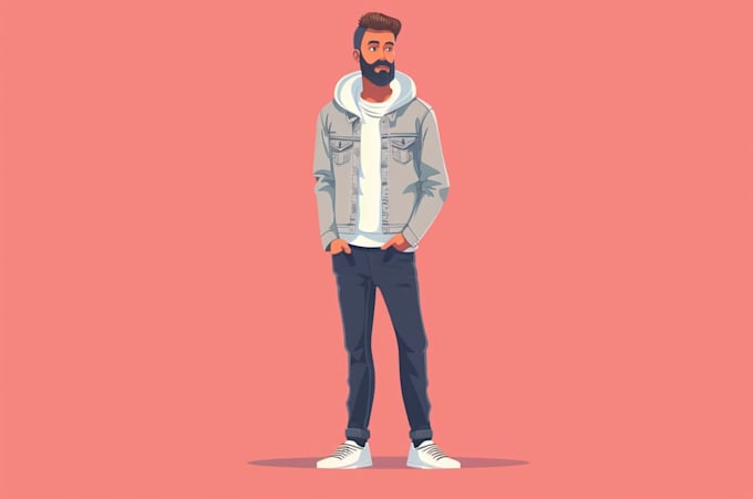 flat vector character illustration for anything