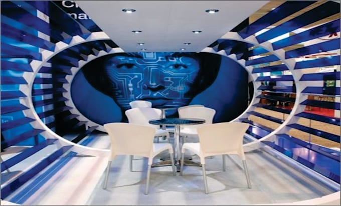 design 3d stage events layout, exhibition setup, stage setup