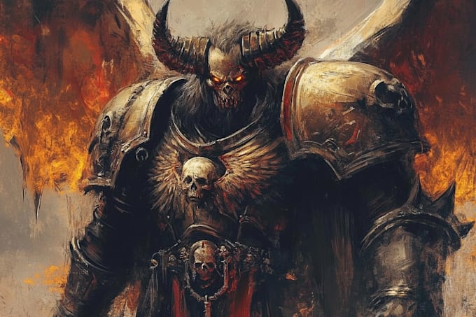 create warhammer beast or war creature illustration