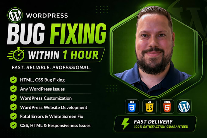fix your wordpress, php, html, bugs fix wordpress errors, woocommerce fix