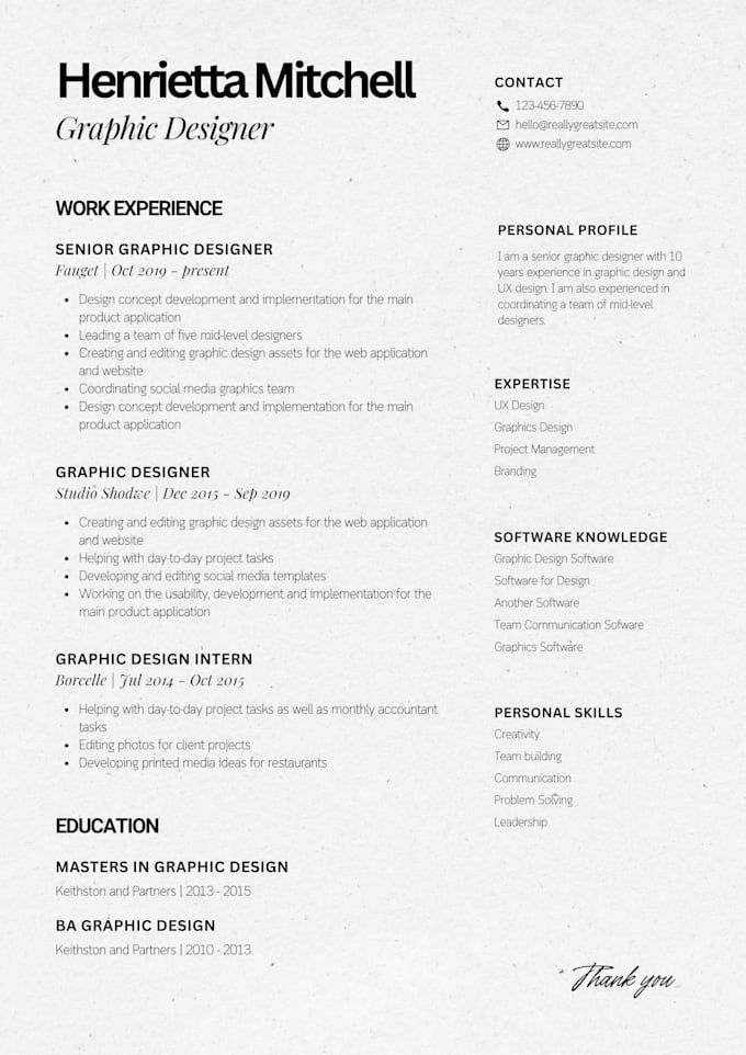design a professional ats friendly CV resume